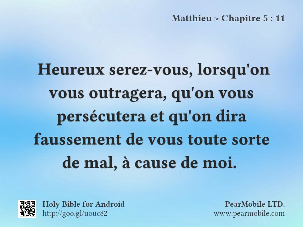 Matthieu, Chapitre 5:11